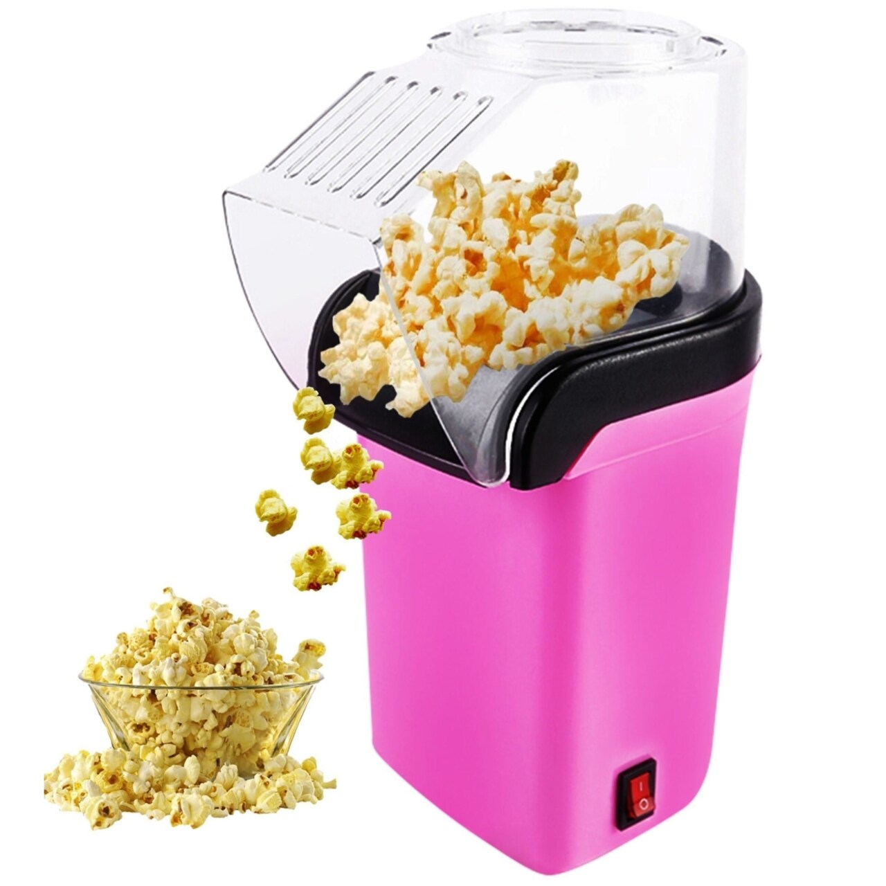 SKUSHOPS Popcorn Machine Hot Air Electric Popper Kernel Corn Maker Bpa Free No Oil 5 Core POP P